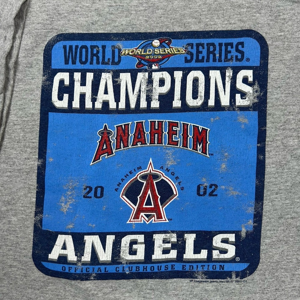 Vintage Y2K Lee Sport Anaheim Angels 2002 World Series Champions‎ T-Shirt XL - Picture 4 of 9